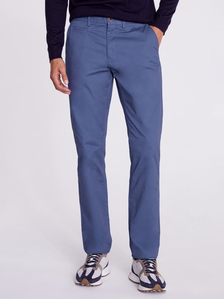 MOSS Dark Blue Tailored Chino Trousers - Image 1 of 4