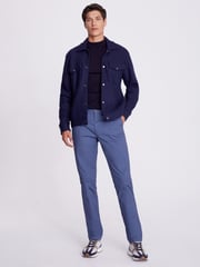 MOSS Dark Blue Tailored Chino Trousers - Image 2 of 4