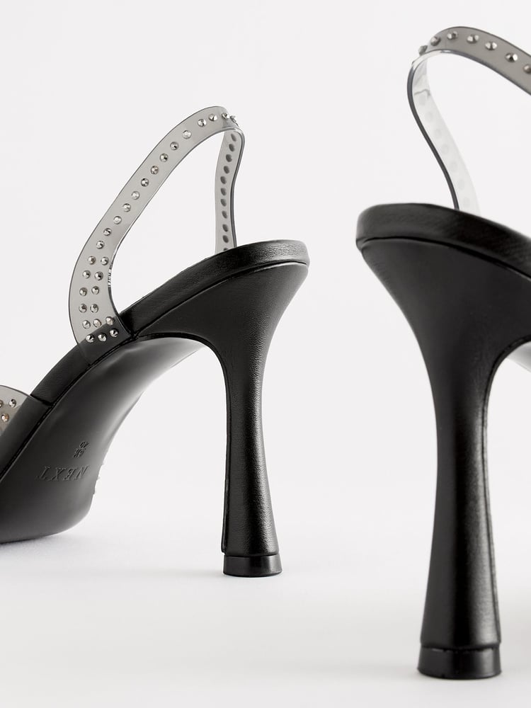 Black Forever Comfort® Vinyl 2 Part Heel Shoes - Image 2 of 3