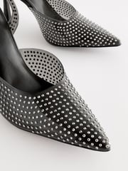 Black Forever Comfort® Vinyl 2 Part Heel Shoes - Image 3 of 3