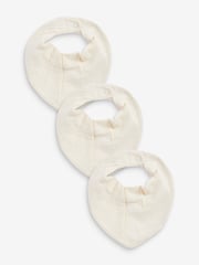 Cream Muslin Baby Dribble Bibs 3 Pack - Image 1 of 2