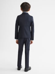 Reiss Navy Hope Junior Modern Fit Mixer Blazer - Image 5 of 6
