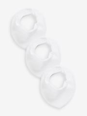 White Muslin Baby Dribble Bibs 3 Pack - Image 1 of 1