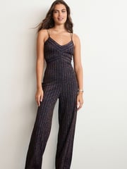 Multi Strappy Metallic Stripe Jumpsuit - Image 3 of 5