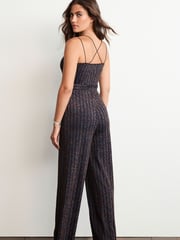 Multi Strappy Metallic Stripe Jumpsuit - Image 5 of 5