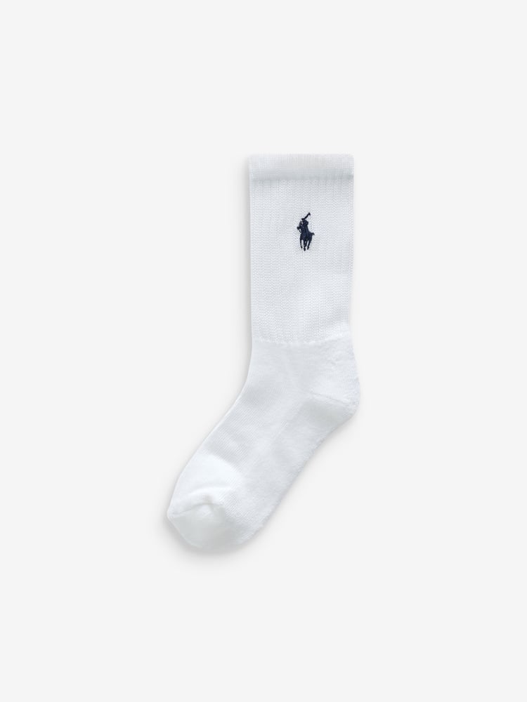 Polo Ralph Lauren White Boys Logo 100% Cotton Socks 6 Pack - Image 2 of 4