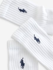 Polo Ralph Lauren White Boys Logo 100% Cotton Socks 6 Pack - Image 3 of 4