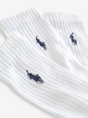 Polo Ralph Lauren White Boys Logo 100% Cotton Socks 6 Pack - Image 4 of 4