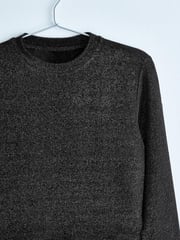 Own. Black Metallic Long Sleeve Cropped Top - Image 8 of 11