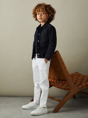 Reiss White Pitch 3-9 yrs Slim Fit Casual Chinos - Image 1 of 4