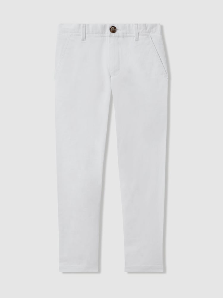 Reiss White Pitch 3-9 yrs Slim Fit Casual Chinos - Image 2 of 4