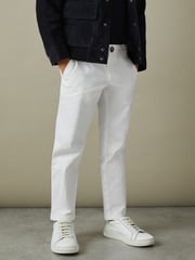 Reiss White Pitch 3-9 yrs Slim Fit Casual Chinos - Image 3 of 4