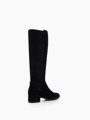 Dune London Black Suede Standard Fit Tayla Smart Stretch High Leg Boots - Image 4 of 6