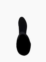 Dune London Black Suede Standard Fit Tayla Smart Stretch High Leg Boots - Image 6 of 6