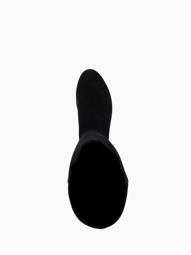 Dune London Black Suede Standard Fit Tayla Smart Stretch High Leg Boots - Image 6 of 6