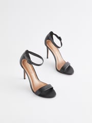 Black Signature Leather High Heel Sandals - Image 1 of 5
