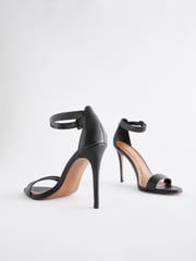 Black Signature Leather High Heel Sandals - Image 4 of 5