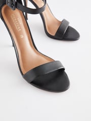 Black Signature Leather High Heel Sandals - Image 5 of 5