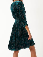 FatFace Green Claudia Devore Dress - Image 2 of 6
