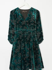FatFace Green Claudia Devore Dress - Image 6 of 6