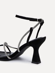 Linzi Black Entice Diamante Embellished Strappy Heeled Sandals - Image 4 of 5