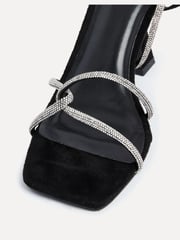 Linzi Black Entice Diamante Embellished Strappy Heeled Sandals - Image 5 of 5