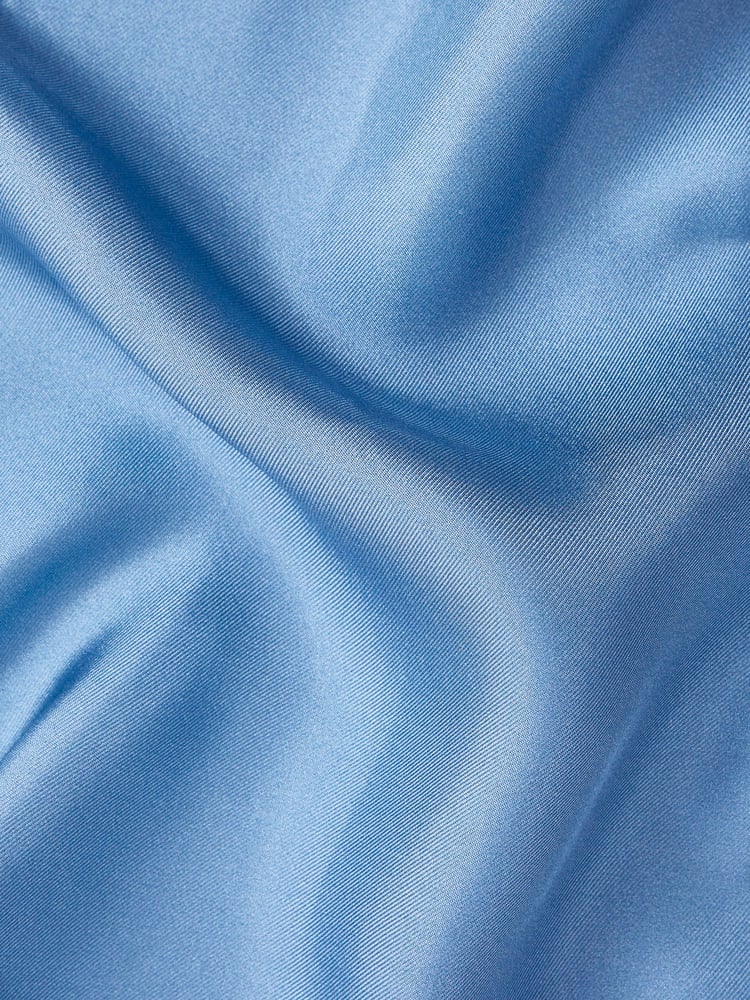 Reiss Airforce Blue Ceremony Plain Silk Pocket Square - Image 5 of 5