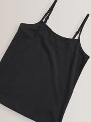 Black 3 Pack Elastic Strappy Cami Vest (1.5-16yrs) - Image 6 of 6