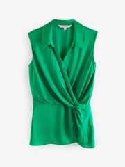 Green Sleeveless Twist Blouse - Image 2 of 2