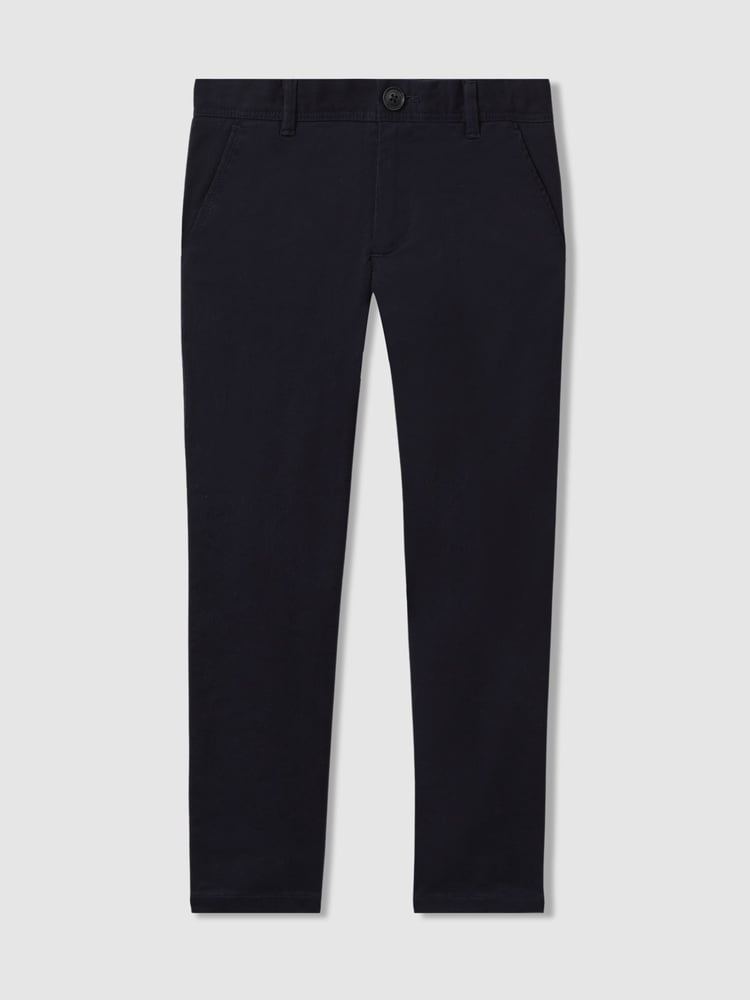 Reiss Navy Pitch 9-14 yrs Slim Fit Casual Chinos - Image 2 of 5