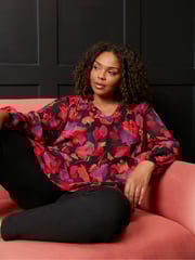 Live Unlimited Pink Frill Front Blouse - Image 1 of 4
