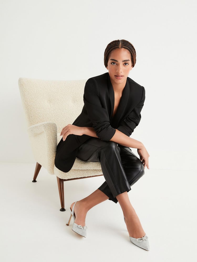 Silver Forever Comfort® Slingback Bow Heels - Image 2 of 7