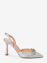 Silver Forever Comfort® Slingback Bow Heels - Image 3 of 7