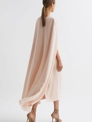 Reiss Nude Kate Cape-Style Midi Dress - Image 5 of 6