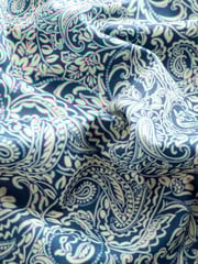 Neutral/Blue Paisley Regular Fit Printed Trimmed Shirt - Image 6 of 7