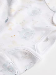 White Short Sleeve 100% Cotton Baby Bodysuits 5 Pack - Image 6 of 7