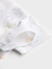 White Short Sleeve 100% Cotton Baby Bodysuits 5 Pack - Image 7 of 7
