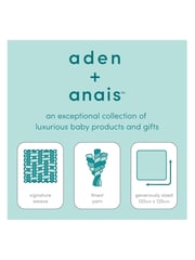 aden + anais White Large Muslin Jungle Jam 100% Cotton Blankets 2 Pack - Image 3 of 10