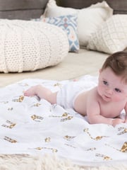 aden + anais White Large Muslin Jungle Jam 100% Cotton Blankets 2 Pack - Image 8 of 10
