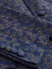Blue Slim Nehru Collar Suit Jacket - Image 12 of 12
