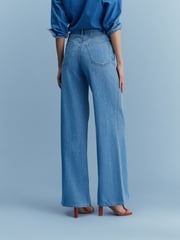 Mid Blue Loose Wide Leg Jeans - Image 4 of 7