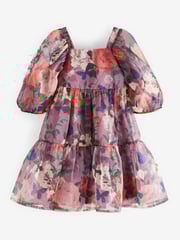 Pink Rose Tiered Organza Dress (3-16yrs) - Image 5 of 7