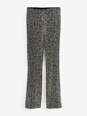 Silver Leopard Flared Sequin Trousers - Image 5 of 7