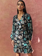 Teal Blue Tea Dress - Image 4 of 8