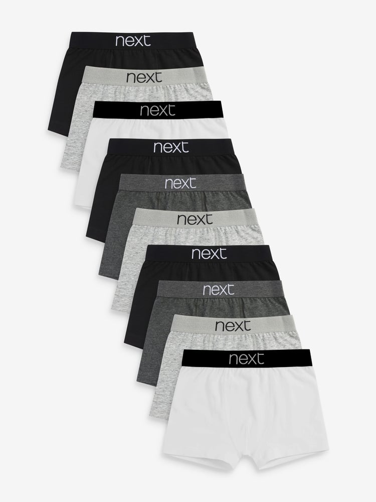 Grey/Black/White Trunks 10 Pack (2-16yrs) - Image 1 of 6