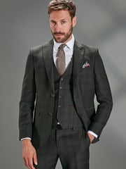 Green Signature Empire Mills 100% Wool Check Suit: Waistcoat - Image 2 of 10