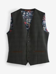 Green Signature Empire Mills 100% Wool Check Suit: Waistcoat - Image 7 of 10