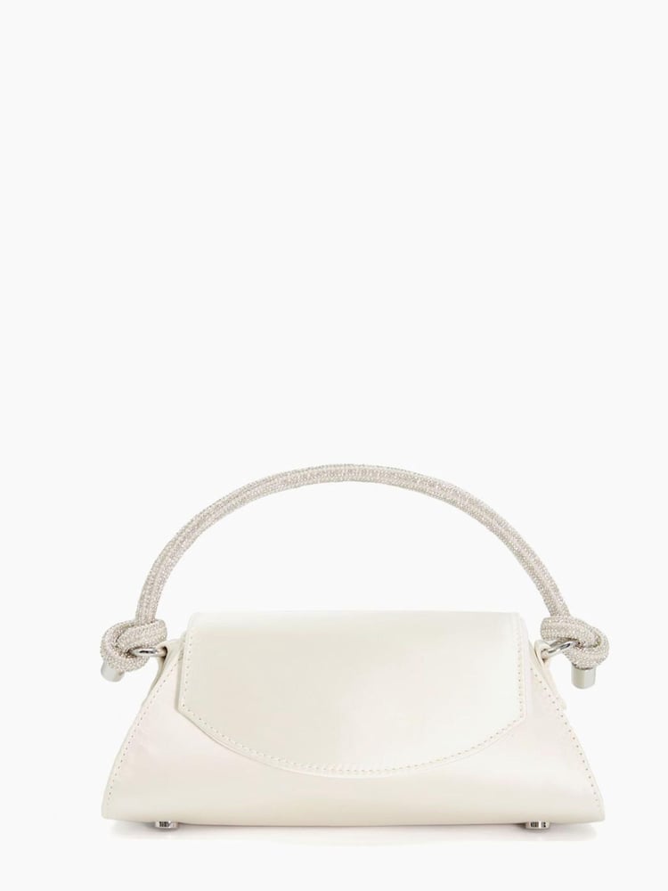 Dune London White Brynley Diamante Tubular Handbag - Image 1 of 3