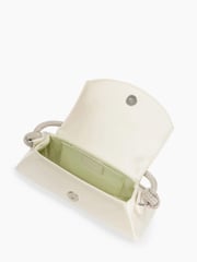 Dune London White Brynley Diamante Tubular Handbag - Image 2 of 3