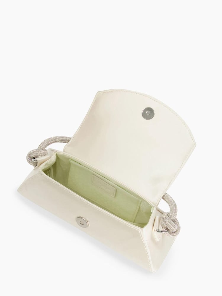 Dune London White Brynley Diamante Tubular Handbag - Image 2 of 3